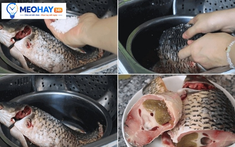 Sơ chế cá làm sạch màng đen để khử mùi tanh