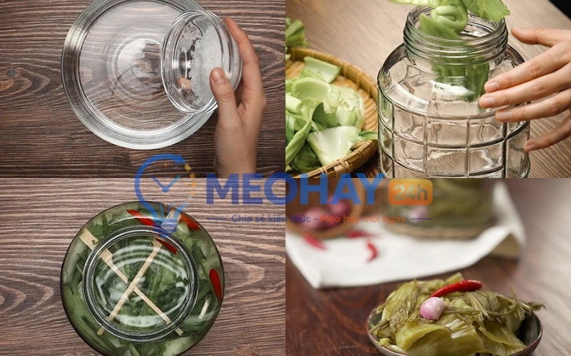 Các bước làm dưa chua giòn ngon