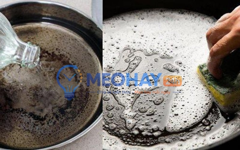 Dùng giấm ăn để xử lý nồi nhôm bị đen